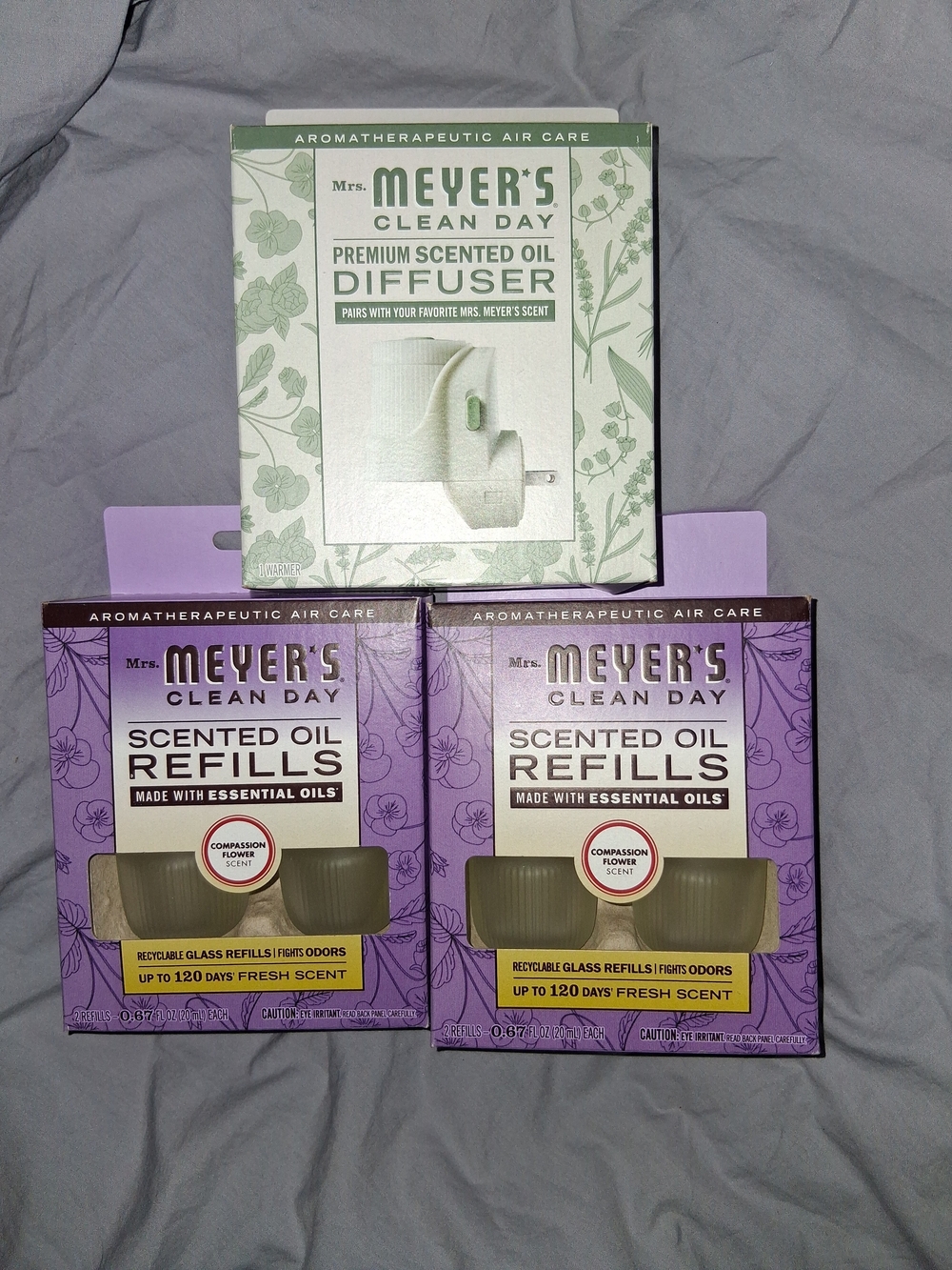 Mrs. Meyer's Compassion Flower Scented Oil Diffuser & Refills